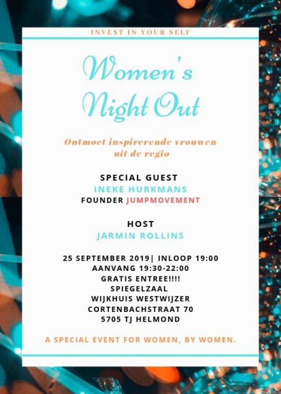 Jump afbeelding voor Women's Night Out 2nd Edition. Invest In Your Self.